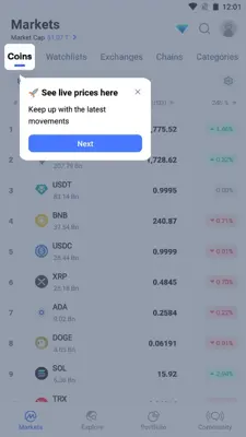 CoinMarketCap android App screenshot 9